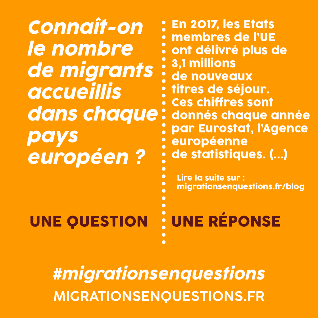 Connait-on le nombre de migrants accueillis dans chaque pays européen en 2017 ?